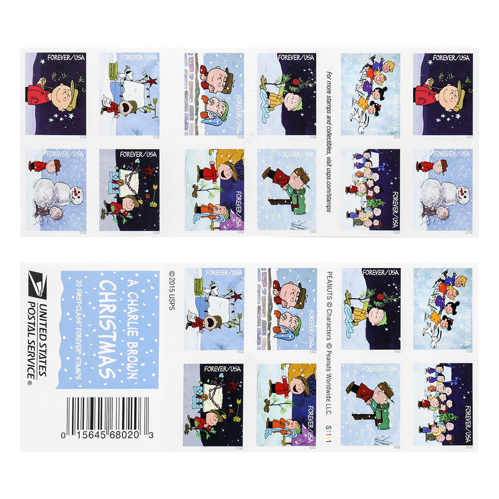 2015 US A Charlie Brown Christmas Forever First Class Postage Stamps