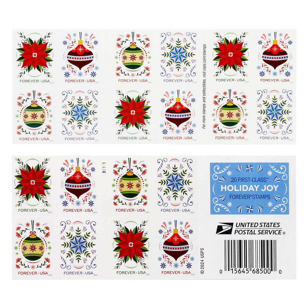 2024 US Holiday Joy First Class Forever Stamps